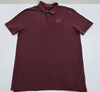 Nike Men's Maroon Polo Shirt Size L Short Sleeve Cotton Button-Down