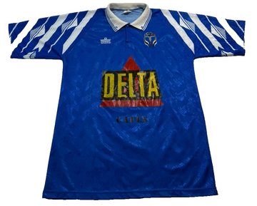 Vintage Admiral Belenenses Delta Cafes Football Jersey Shirt Blue White Size  M