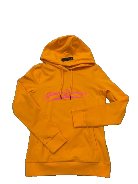 Plein Sport Orange Flu Hoodie S Long Sleeve Unisex NWT