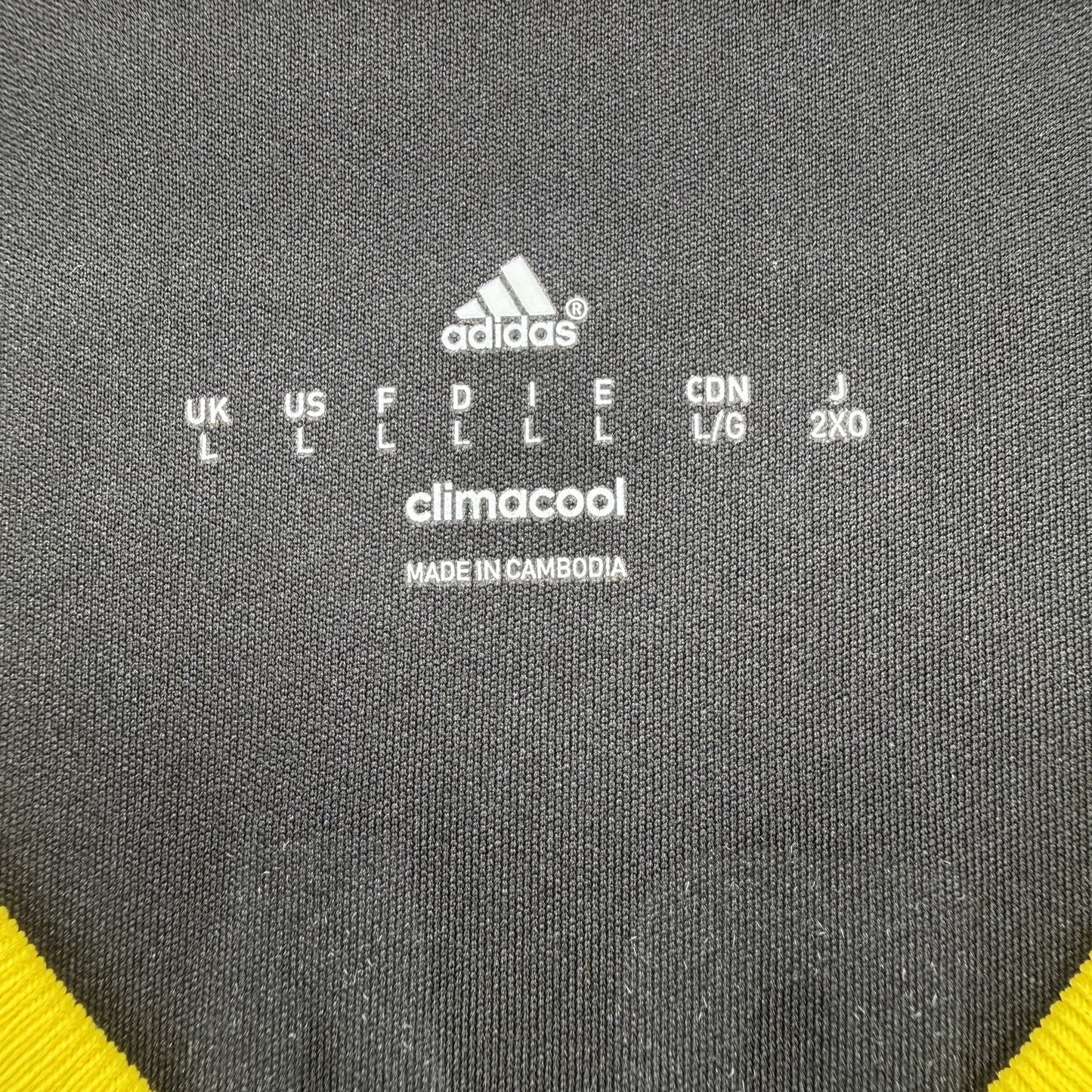 Adidas Unisex VfL Bochum Away Soccer Jersey L Black Yellow BNWT