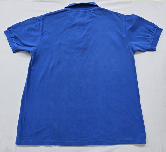 Vintage Lacoste Men's Blue Polo Shirt – Size L, Short Sleeve