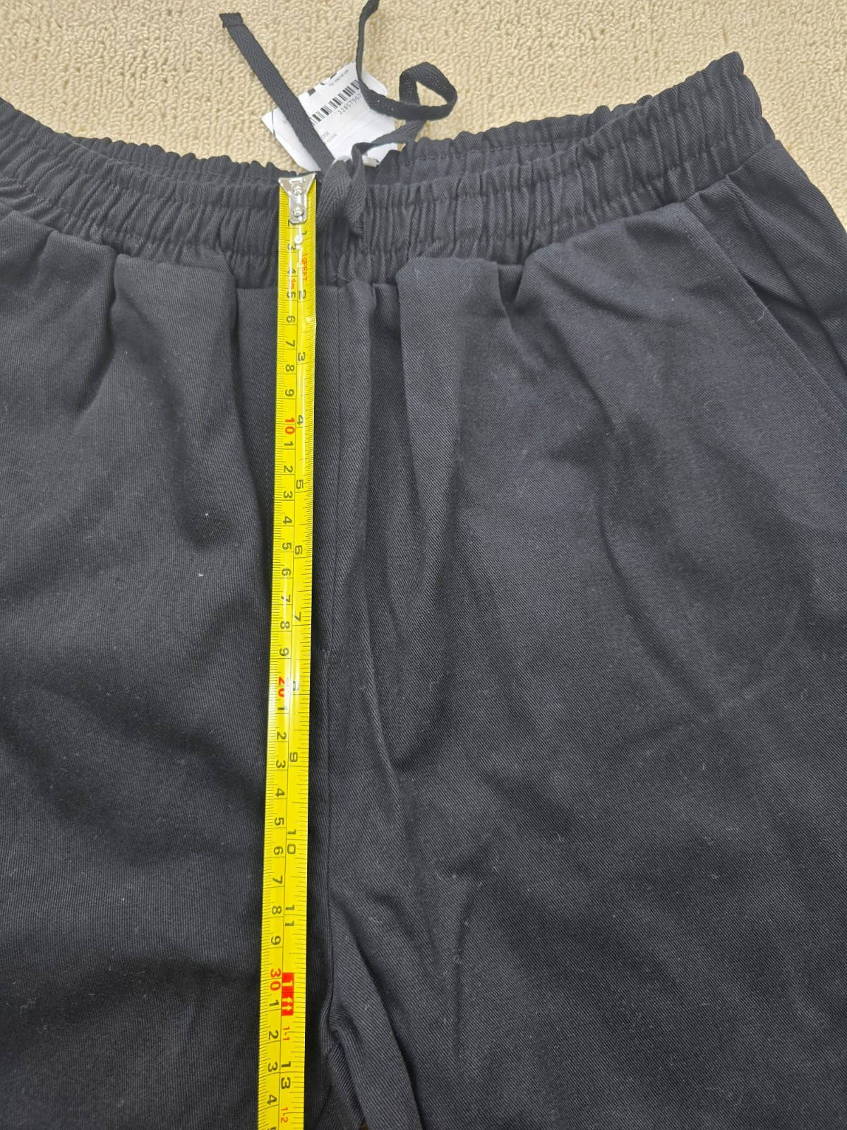 Ole by Koton Black Women's Wide Leg Cargo Pants Elastic Waist Pockets