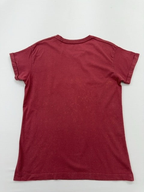 Graphic Tees Boys Maroon Graphic T-Shirt Size L Crew Neck Cotton Jersey