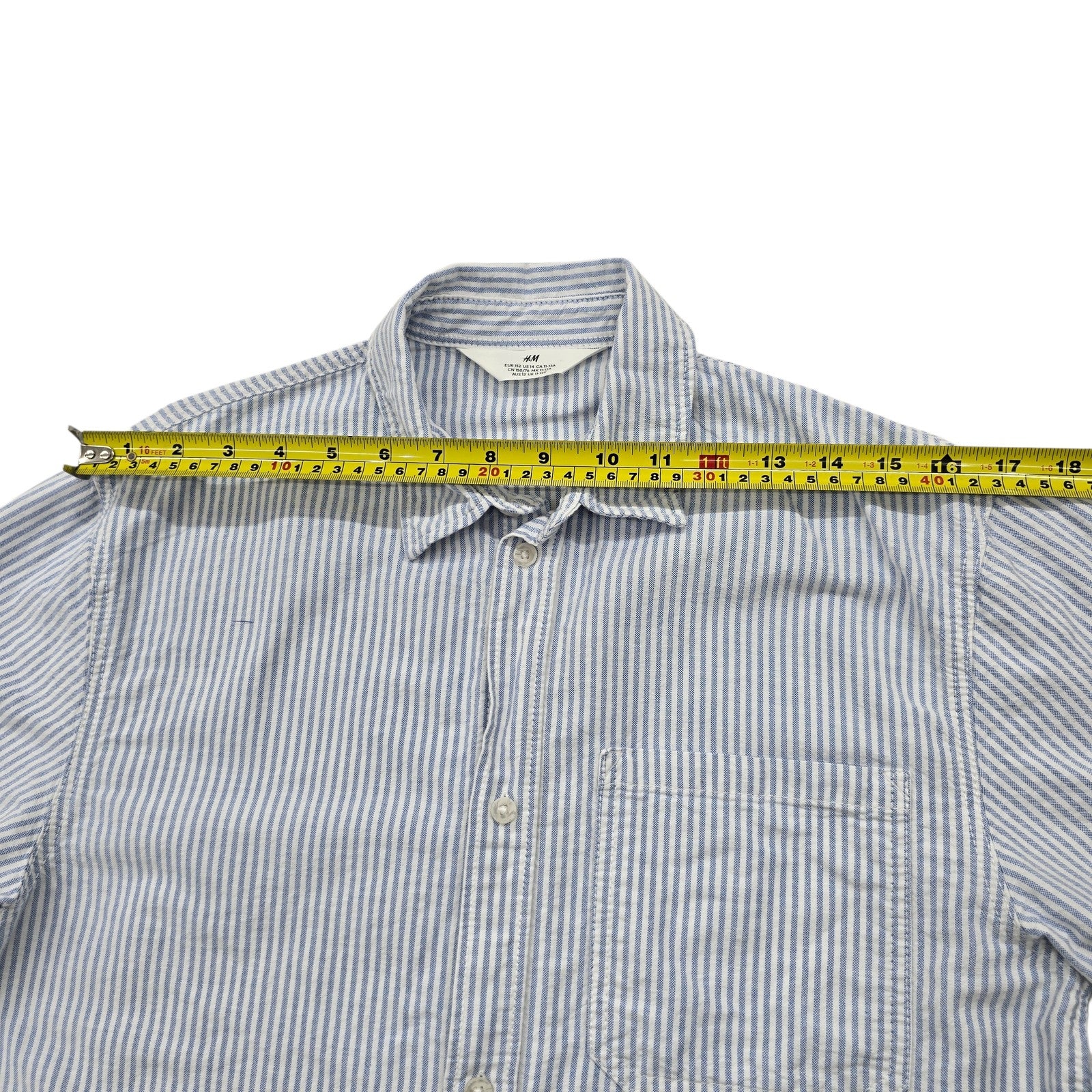 H&M Men Blue Shirt size 14 product image 5