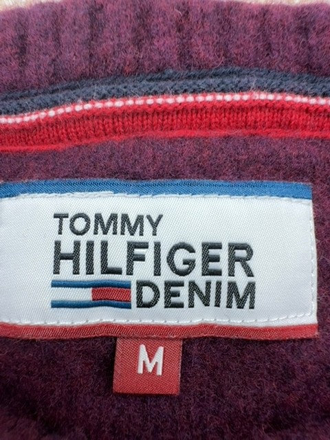 Tommy Hilfiger Women's Purple Cable Knit Crewneck Sweater Size M