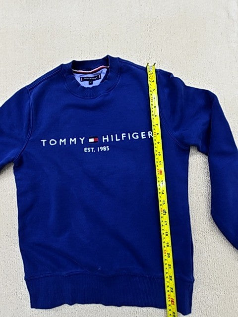 Tommy Hilfiger Navy Crewneck Sweatshirt S Long Sleeve Unisex