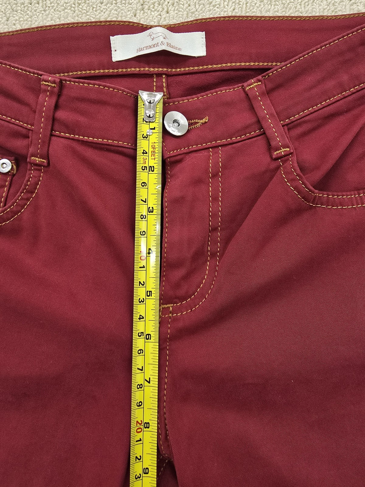Harmont & Blaine Men's Burgundy Straight Jeans Sz 42 EU Dachshund