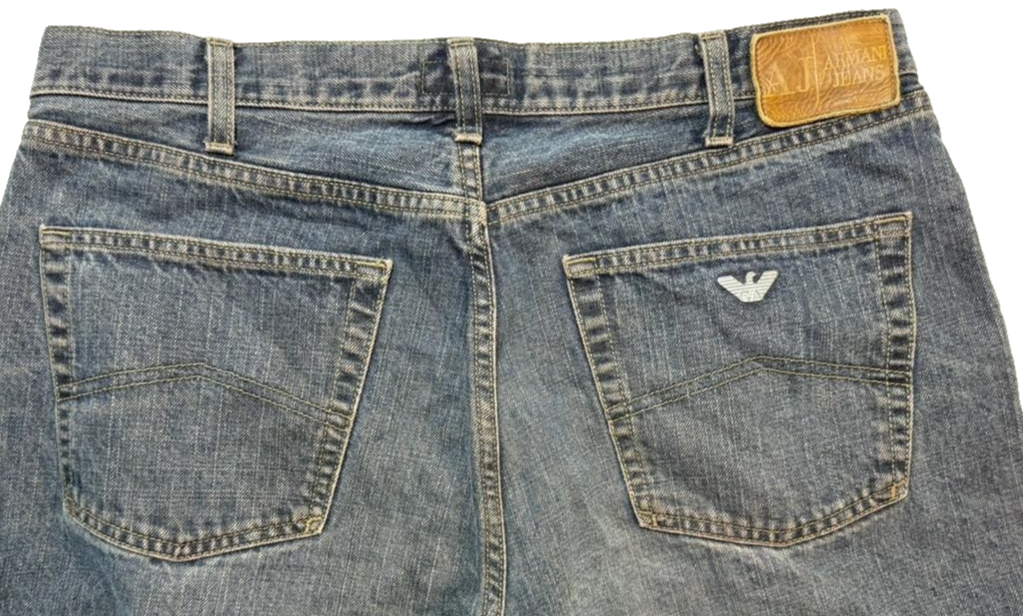 Men's Button Armani Logo Danim Jeans Size 44