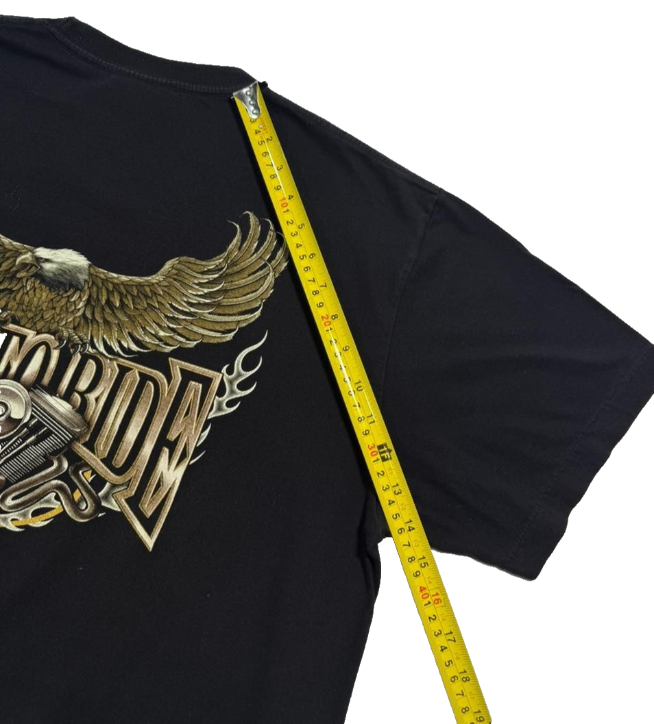 Vintage Rock Eagle Glow In The Dark T-Shirt Men's XL Biker Eagle Live To Ride
