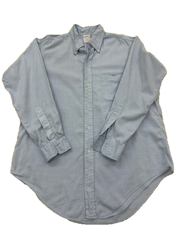 Brooks Brothers Men's Blue Button-Down Dress Shirt Size 16-33 Regular Fit