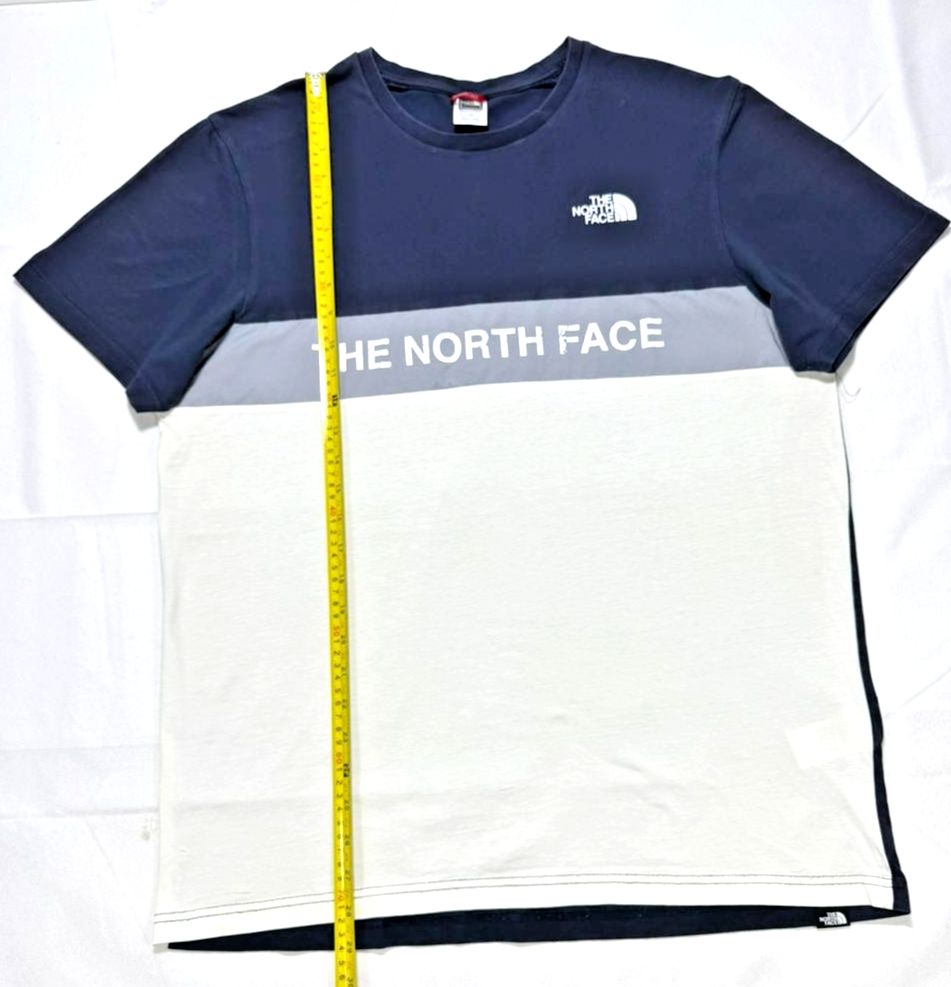 The North Face Men's T-Shirt Woven Colour Block Tnf Crew Neck Cotton Casual Tee