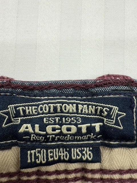 The Cotton Pant Co Men Burgundy Straight Jeans Size 34 Excellent Cond