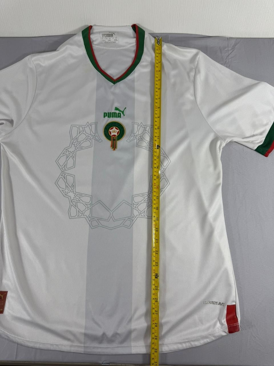 Puma Morocco National Team Football Jersey White Short Sleeve Men Large