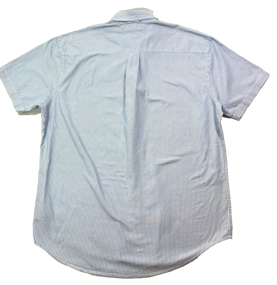 Tommy Hilfiger Men's Regular Fit Stripe Oxford Shirt In Blue And White - Size XL