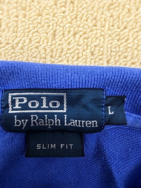 Polo Ralph Lauren Blue Slim Fit L Short Sleeve Cotton Polo Pony Logo