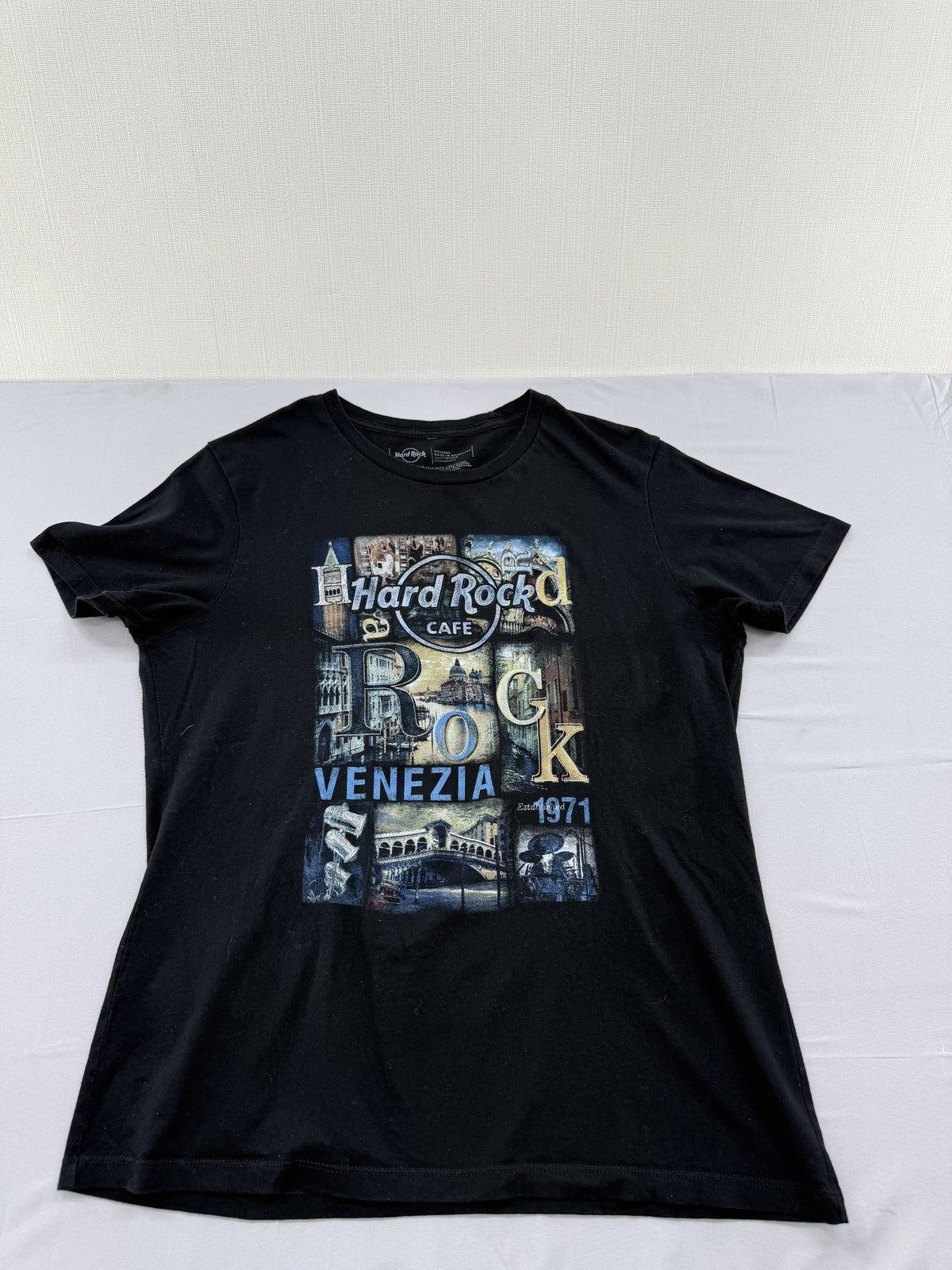 Hard Rock Cafe Black XL Men's Short Sleeve Travel Tee Cotton