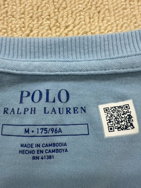 Polo Ralph Lauren Men's Blue Crewneck Short Sleeve T-Shirt Size M