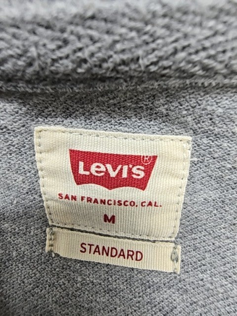 Levi's Boys Gray Polo Shirt Kids M Button Closure Logo Cotton Blend Regular