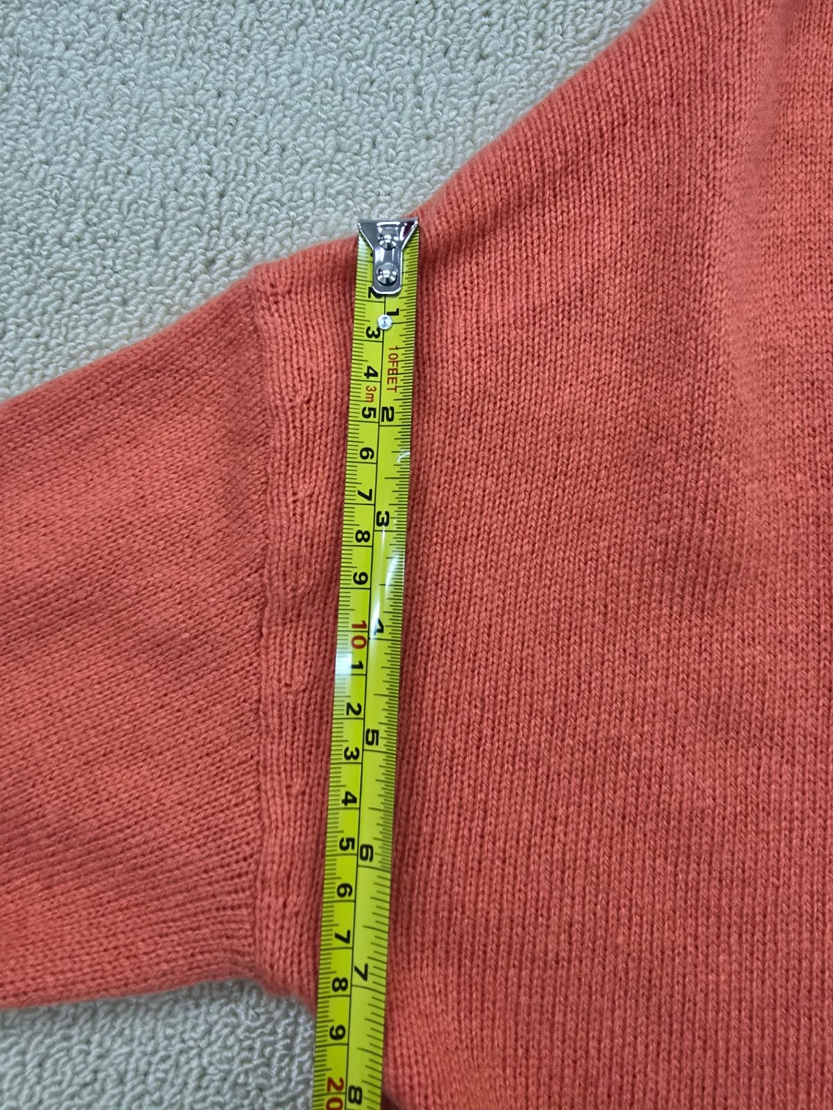 French Connection Coral V-Neck Wool Blend Sweater M