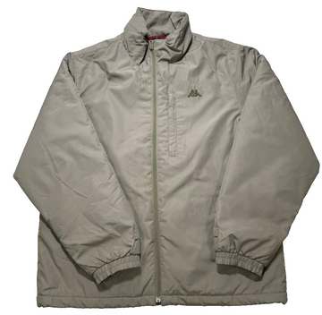 Men's Kappa Beige Full Zip Jacket Windbreaker Coat Top - Size L
