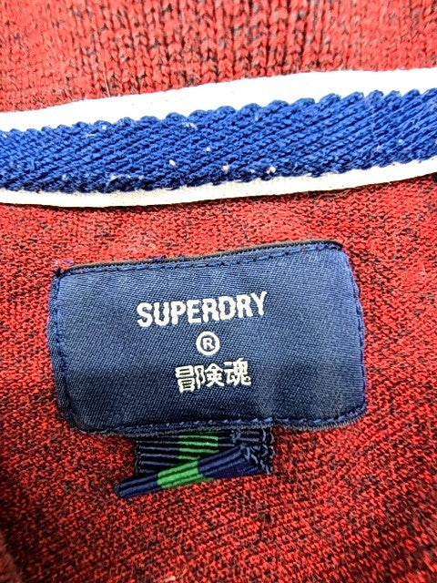 Superdry Men's Burgundy L Short Sleeve Polo Shirt Embroidered Logo