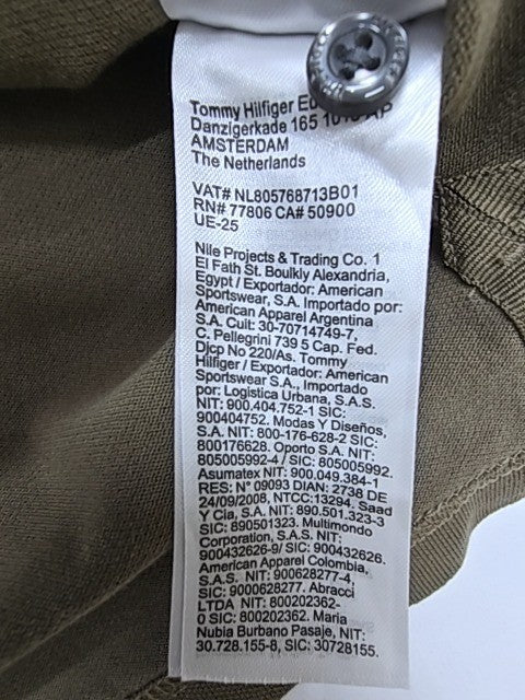 Tommy Hilfiger Men Olive Green 1985 Polo Shirt Size L Classic Fit