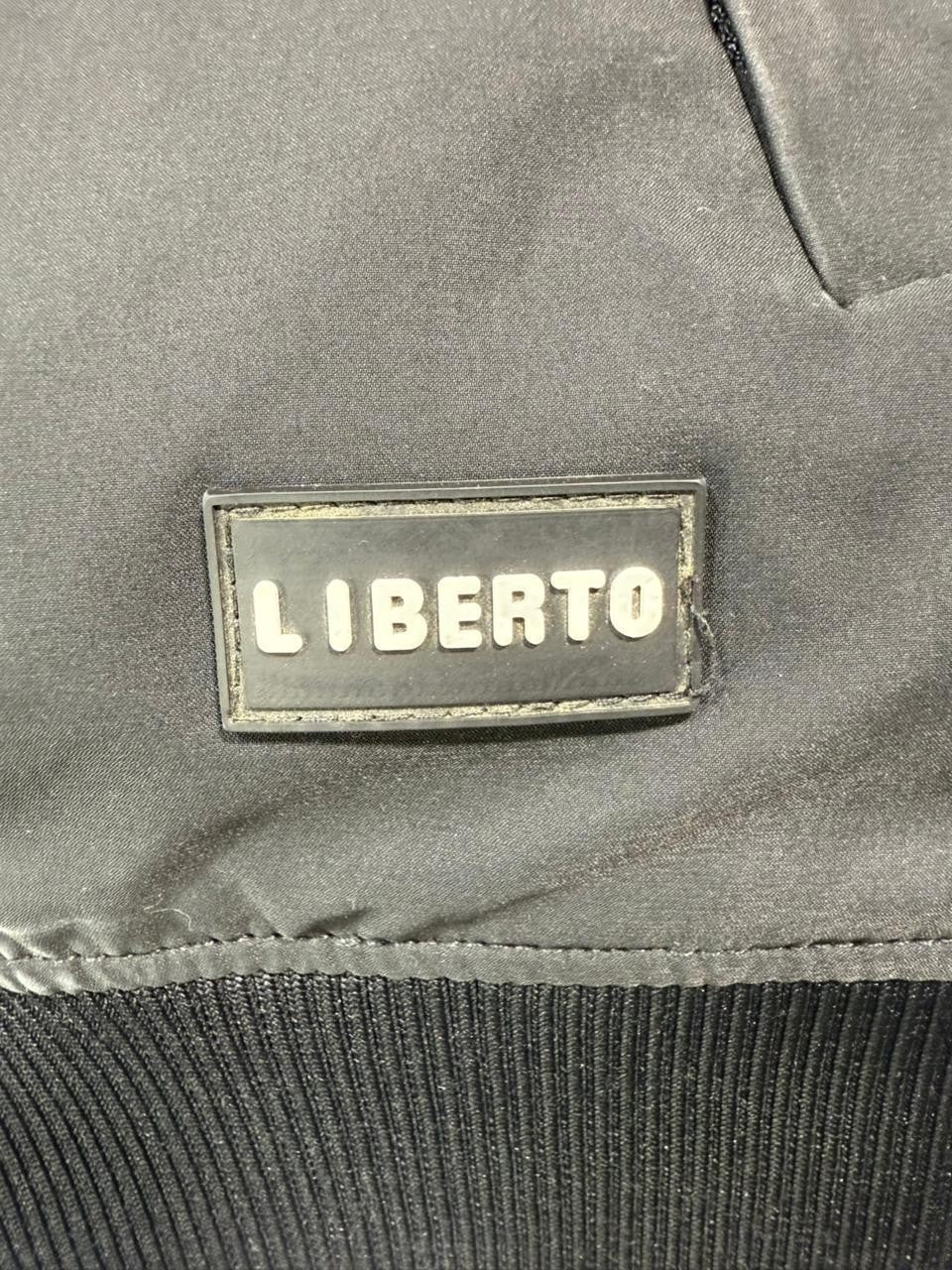 Liberto Men's Black Full Zip Bomber Jacket Polyester Size L
