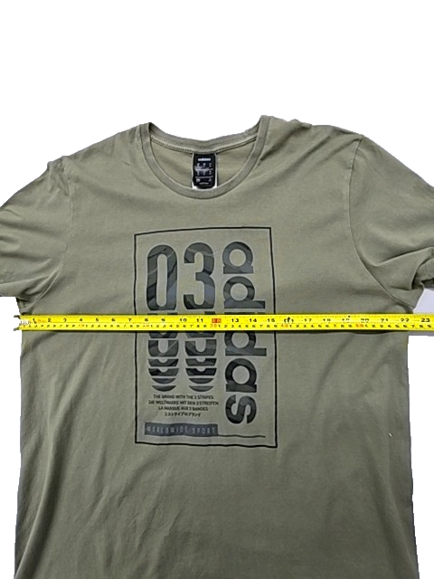Adidas Men's T-Shirt XL Olive Green Regular Fit Short Sleeve