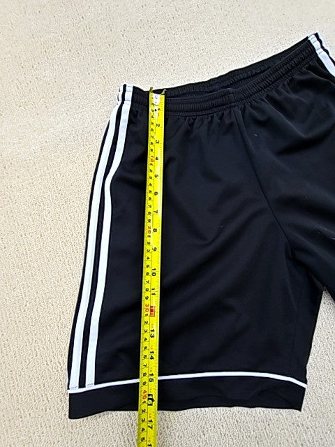 Adidas Men's Black 3 Stripes Shorts Size M Regular Fit Pockets