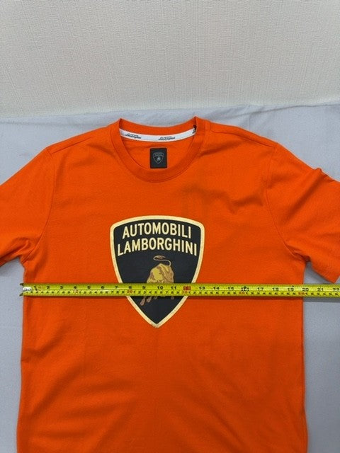Automobili Lamborghini Orange Men's Short Sleeve Cotton T-Shirt L
