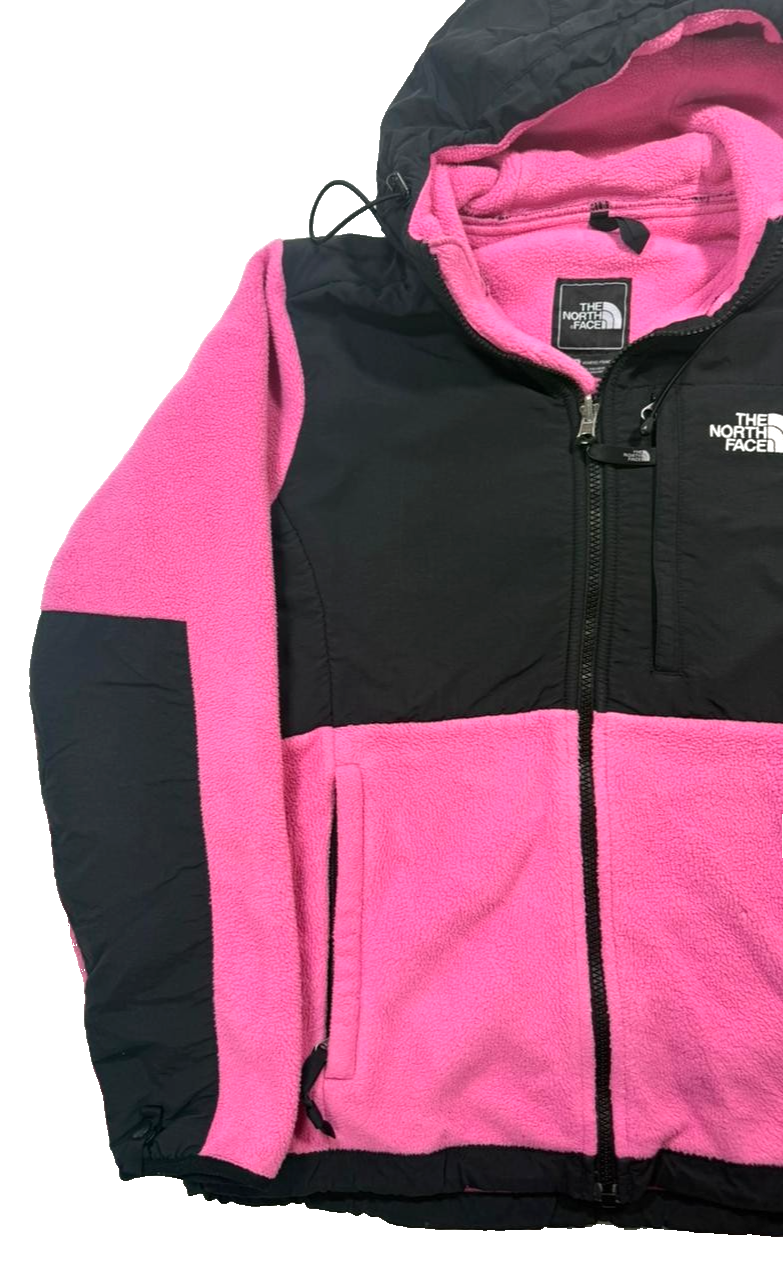 Pink And Black The North Face Fleece Jacket - Size M