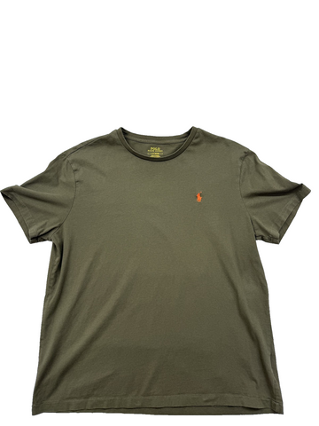 Polo Ralph Lauren Men's L Olive Green Short Sleeve Cotton T-Shirt Classic Fit