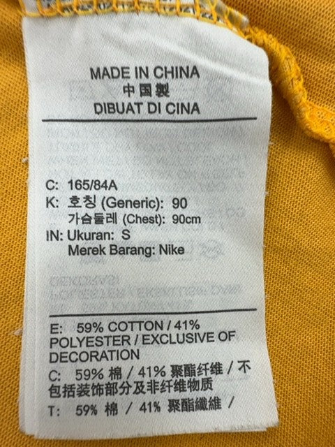 Nike Men's Yellow Dri-FIT Crewneck T-Shirt Size S Short Sleeve
