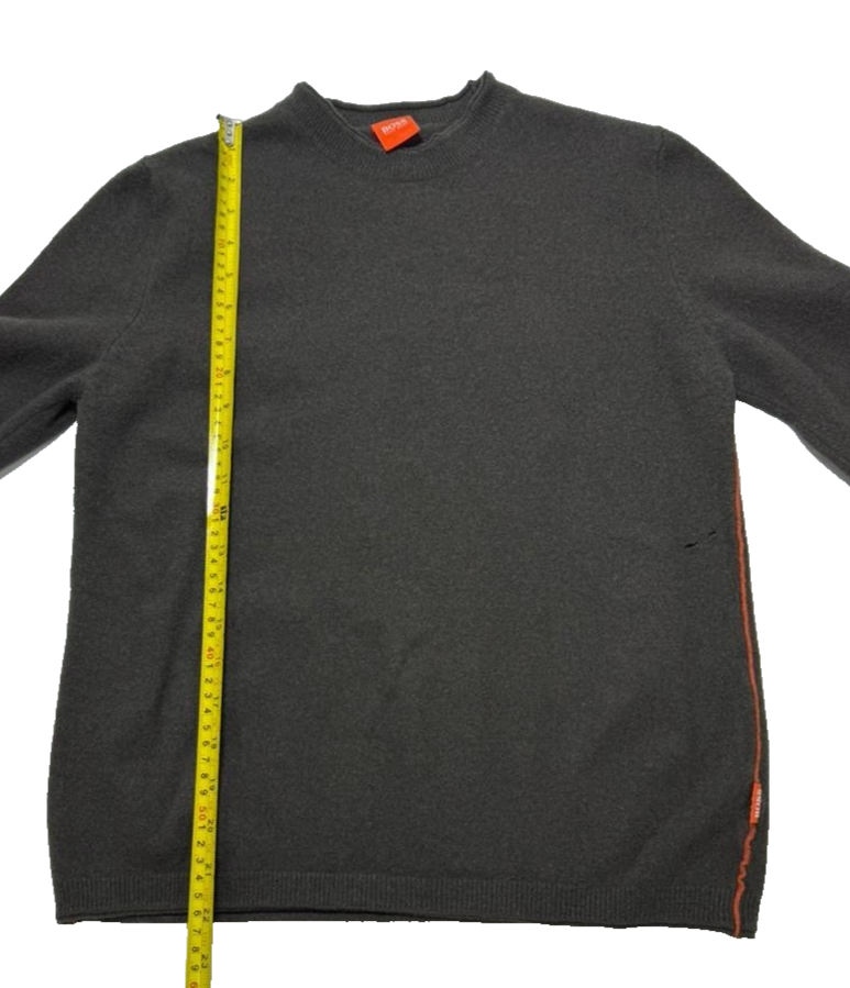 Hugo Boss Men's Grey Wool Knit Sweater Crewneck L