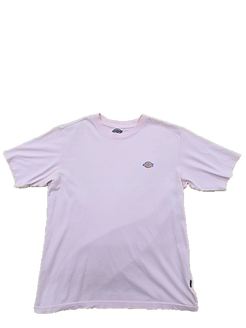 Dickies Pink Short Sleeve T-Shirt X-Small Crewneck Logo