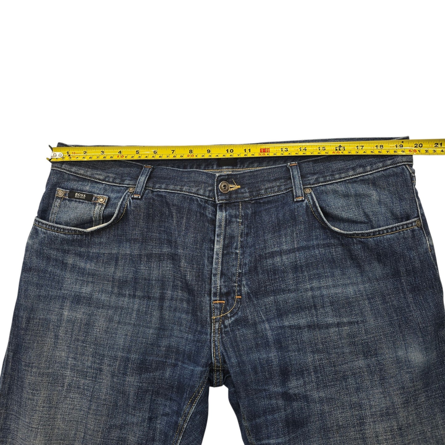BOSS Men's Dark Blue Straight Leg Jeans Size 40/34
