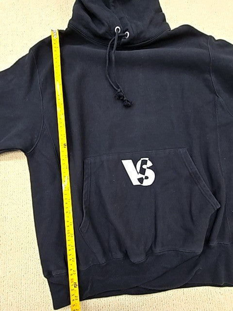 Champion Reverse Weave Black Hoodie Men's M Fleece Side Gussets