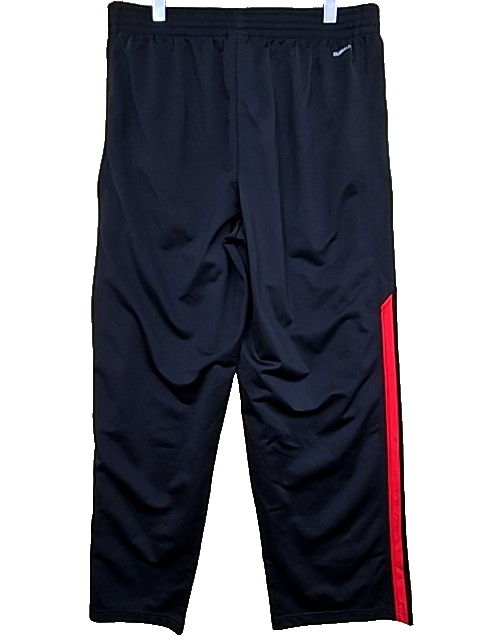 Adidas Men's Black Red Stripe Track Pants XL Performance