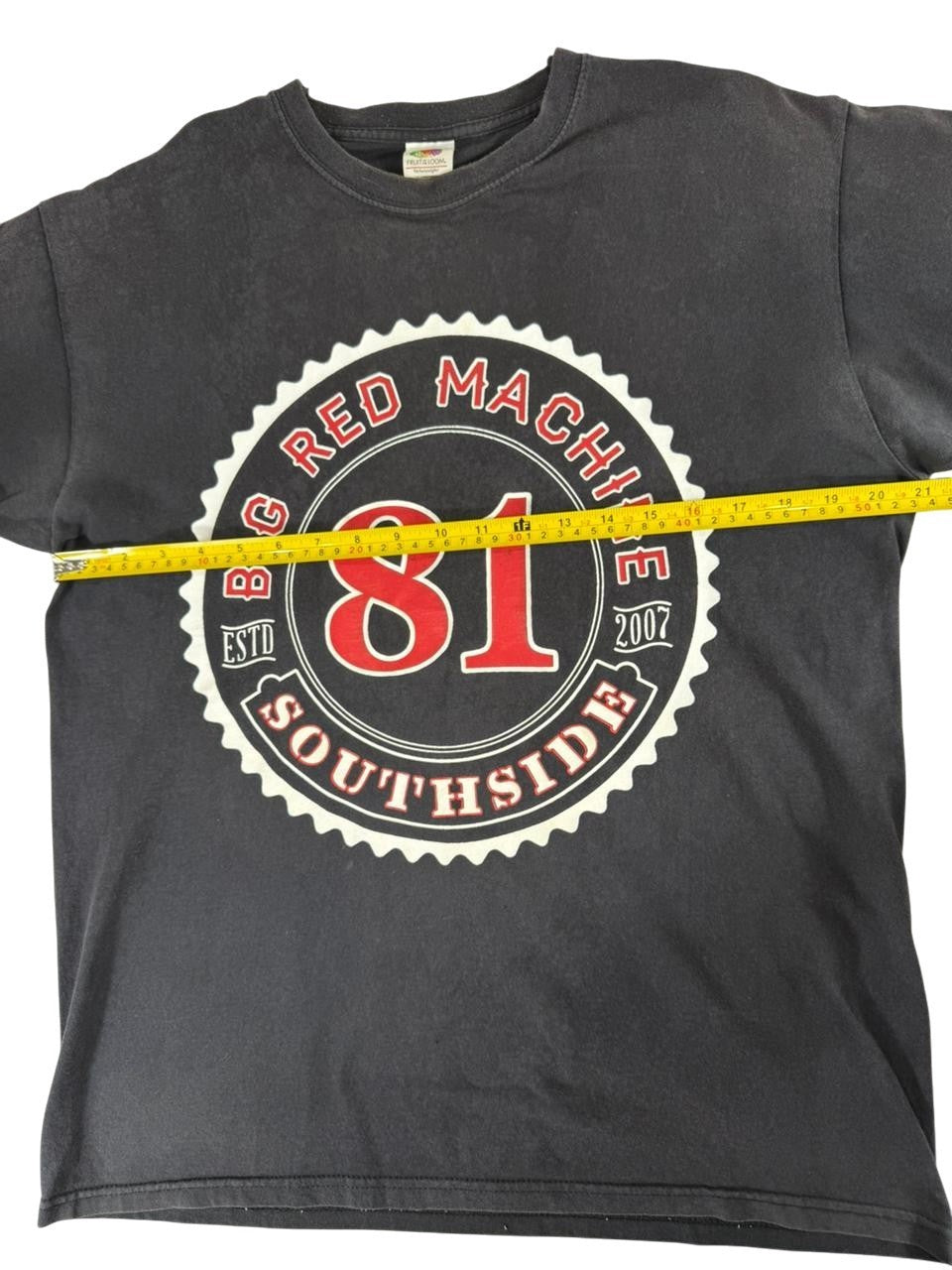 Fruit of the Loom Graphic T-Shirt Men's Size L Black Support Southside Print