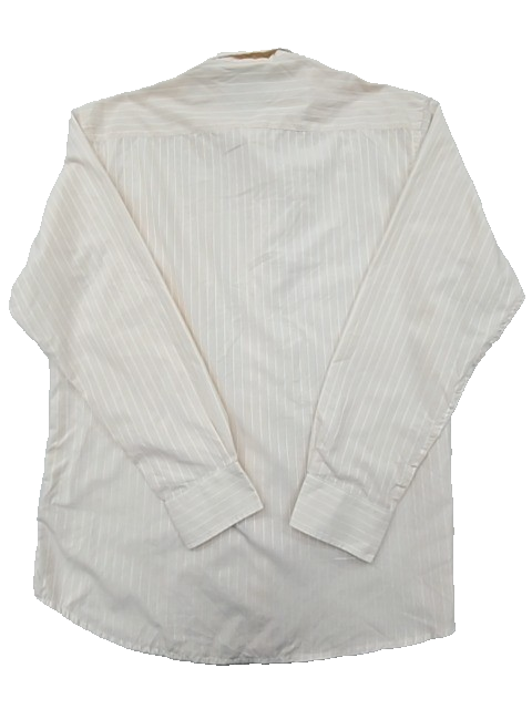 Lacoste White Striped Long Sleeve Button Down XL Cotton Embroidered Croc