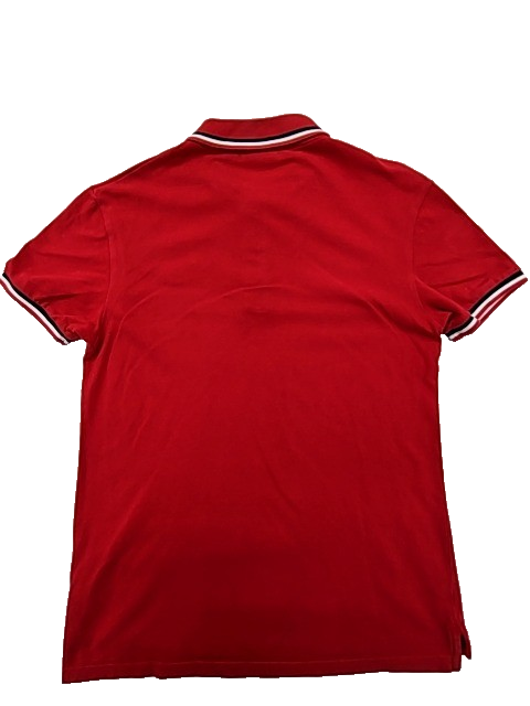 Fila Red Cotton Polo Shirt Men's S Short Sleeve Button