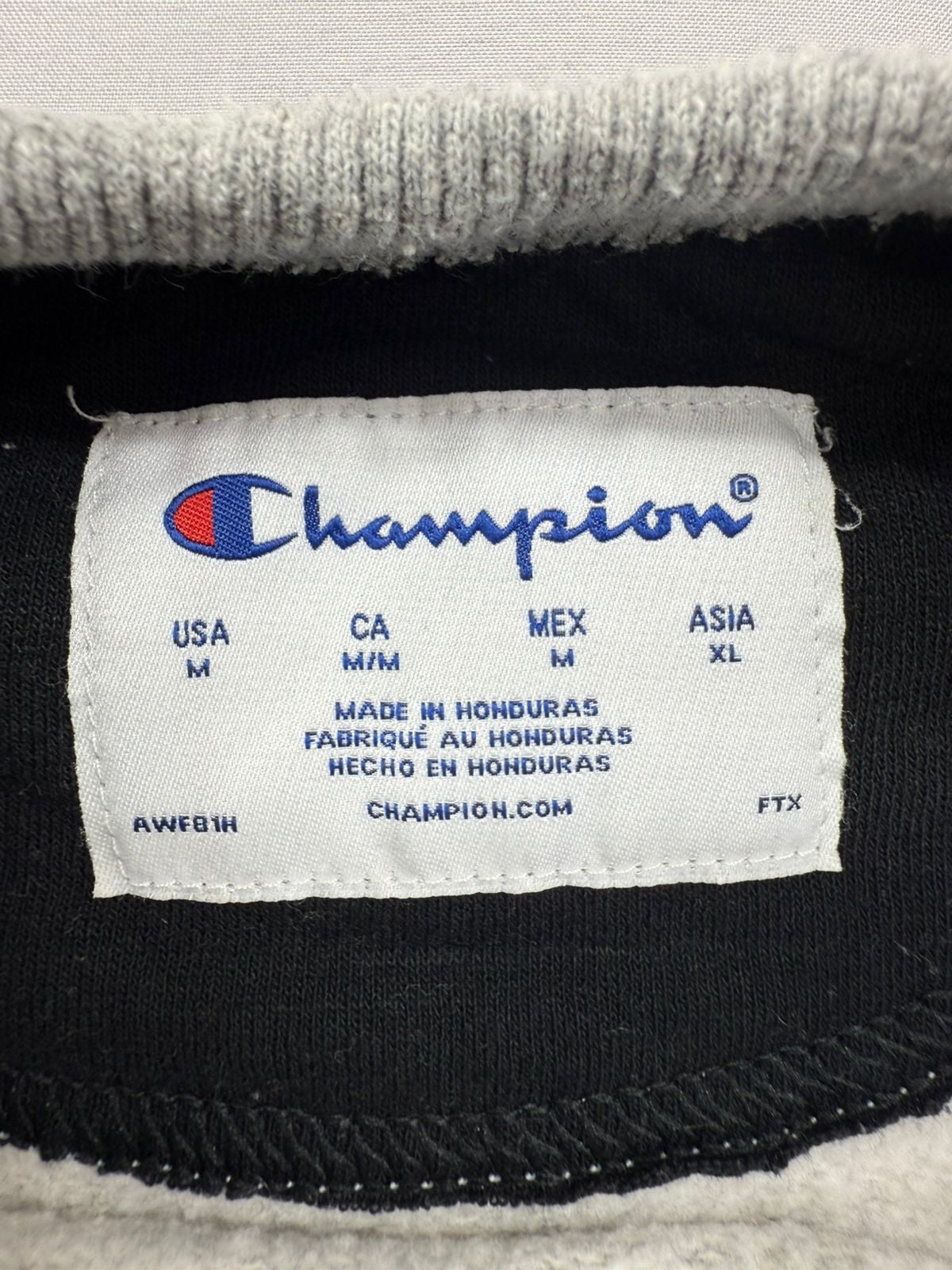 Champion Men's Gray Crewneck Fleece Sweatshirt Size M Regular