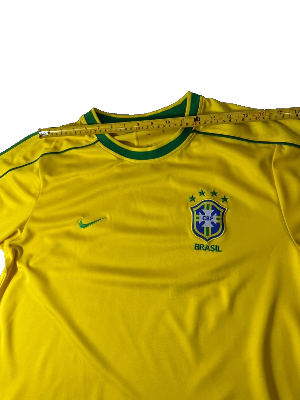 Nike Brazil CBF Yellow Soccer Football Jersey Men's Short Sleeve