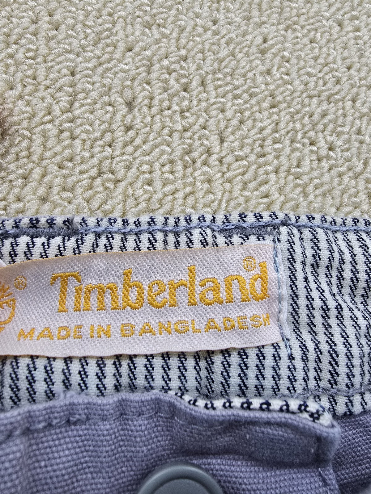 Timberland Men's Light Blue Cargo Pants 30x32 Relaxed Fit Twill