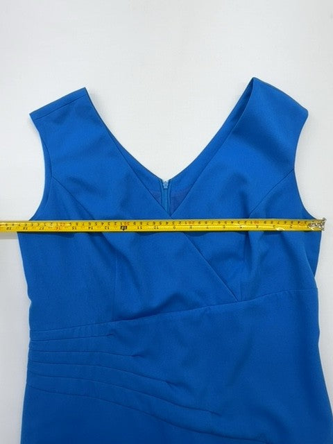 Pyko Women's Royal Blue Wrap Dress Size 42 Sleeveless V-Neck