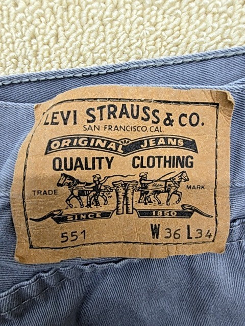 Levi's Men's Gray Relaxed Straight Jeans 36x34 551