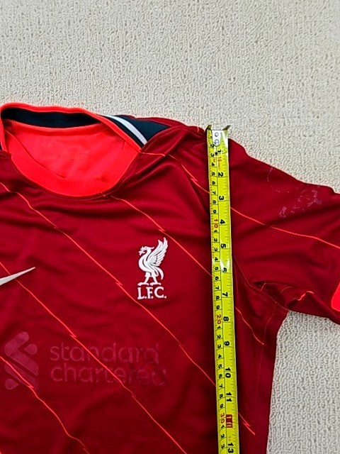 Nike Men's Red Liverpool FC Soccer Jersey Size M Dri-FIT Striped