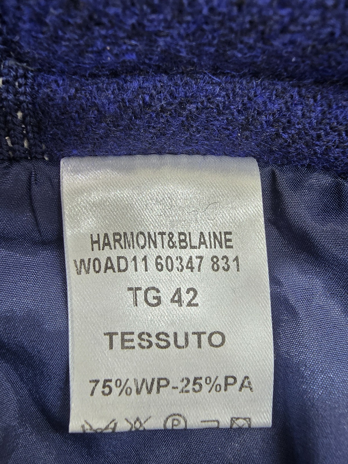 Harmont & Blaine Navy Pants Men's Size 42 Drawstring Italy WOAD11