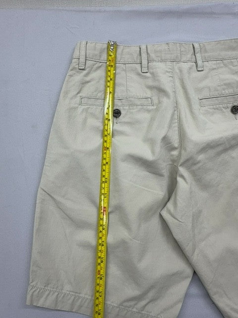 Tommy Hilfiger Men's Khaki Cotton Twill Shorts 28 Waist Flat Front