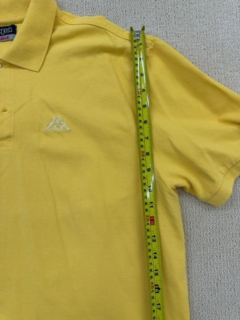 Kappa Men's Yellow Polo Shirt XXL Short Sleeve Cotton Casual